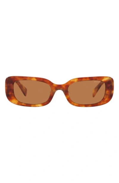 Miu Miu Womens Brown Mu 08ys Square-frame Tortoiseshell Acetate Sunglasses In Multicolor