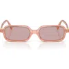 Miu Miu 51mm Rectangular Sunglasses In Gold