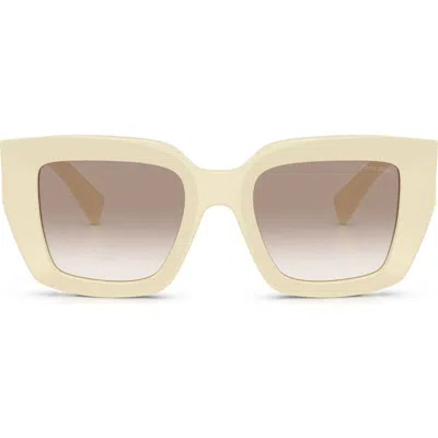 Miu Miu 51mm Square Gradient Sunglasses In White