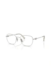 Miu Miu 51mm Square Optical Glasses In Metallic