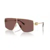 Miu Miu Logo-plaque Pilot-frame Sunglasses In Zvn70d