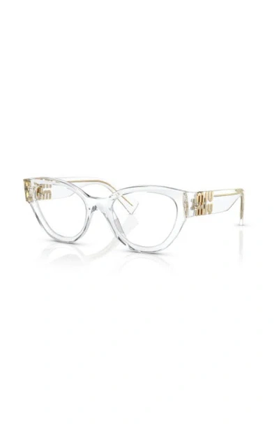 Miu Miu 52mm Phantos Optical Glasses In Transparent