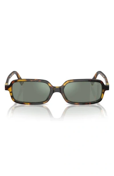 Miu Miu 52mm Rectangular Sunglasses In Brown