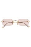 Miu Miu 52mm Rectangular Sunglasses In Gold