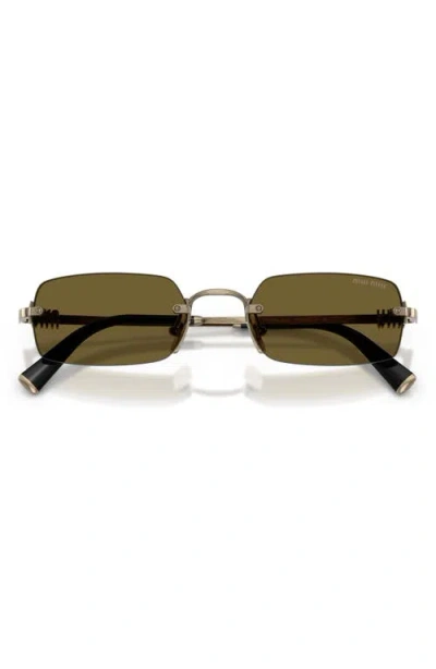 MIU MIU MIU MIU 52MM RECTANGULAR SUNGLASSES