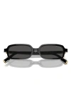 Miu Miu Logo Acetate Rectangle Sunglasses In Black