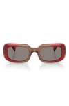 Miu Miu 52mm Rectangular Sunglasses In Brown