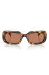 Miu Miu 52mm Rectangular Sunglasses In Brown