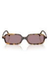 Miu Miu 52mm Rectangular Sunglasses In Brown Havana