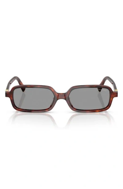 Miu Miu 52mm Rectangular Sunglasses In Grey