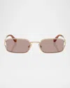 Miu Miu 52mm Rectangular Sunglasses In Multi