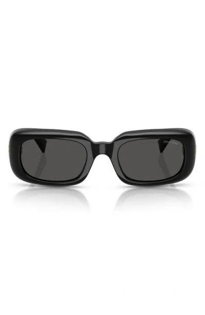 Miu Miu 52mm Rectangular Sunglasses In Pattern
