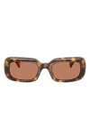 Miu Miu 52mm Rectangular Sunglasses In Pink