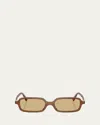Miu Miu 52mm Rectangular Sunglasses In Transparent