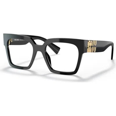 Miu Miu 52mm Square Optical Glasses In Green