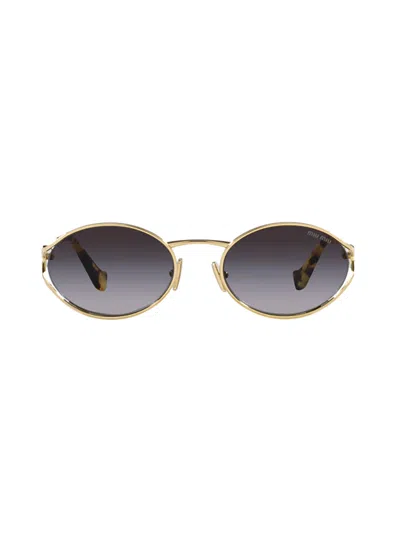Miu Miu Woman Sunglass Mu 52ys In Grey Gradient