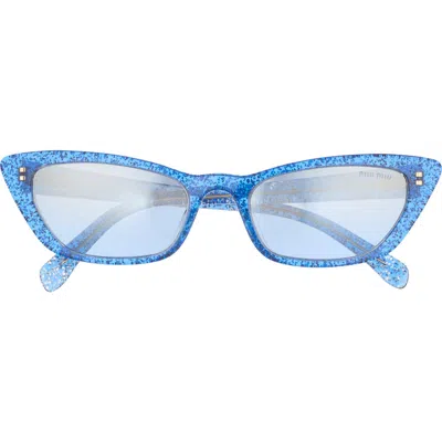 Miu Miu 53mm Cat Eye Sunglasses In Blue