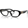 Miu Miu 53mm Irregular Optical Glasses In Black