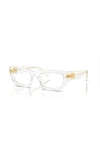 Miu Miu 53mm Irregular Optical Glasses In Neutral