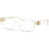 Miu Miu 53mm Irregular Optical Glasses In Transparent