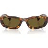Miu Miu 53mm Irregular Sunglasses In Brown