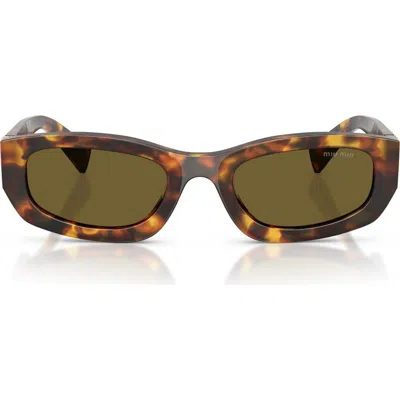 Miu Miu 53mm Irregular Sunglasses In Brown