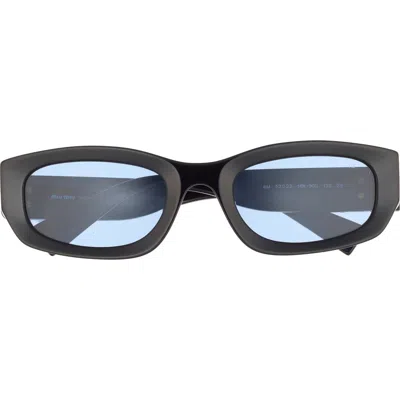 Miu Miu 53mm Irregular Sunglasses In Black