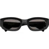 Miu Miu 53mm Irregular Sunglasses In Black