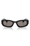 Miu Miu 53mm Irregular Sunglasses In Black