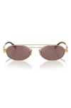Miu Miu Miu Mens Gold Mu 54zs Oval-frame Metal Sunglasses In Gold