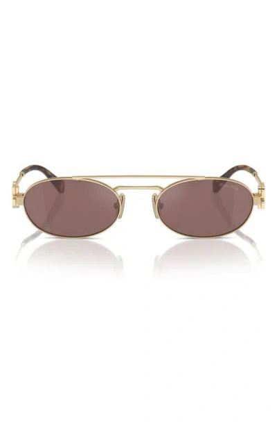MIU MIU MIU MIU 53MM OVAL SUNGLASSES