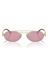 Miu Miu 53mm Oval Sunglasses In Gold
