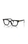 Miu Miu 53mm Rectangle Optical Glasses In Black