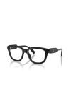 Miu Miu 53mm Rectangle Optical Glasses In Black