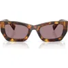 Miu Miu 0mu 09ws Miu Glimpse Sunglasses In Berry