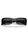 Miu Miu 53mm Rectangular Sunglasses In Black