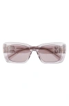 Miu Miu 53mm Rectangular Sunglasses In Brown