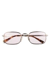 Miu Miu 53mm Rectangular Sunglasses In Silver