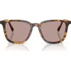 Miu Miu 0mu B03s Classic Tortoiseshell Square Sunglasses In Gray