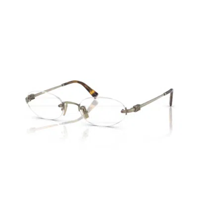 Miu Miu 53wv Vista Rimless Oval Lens Eyeglasses In White