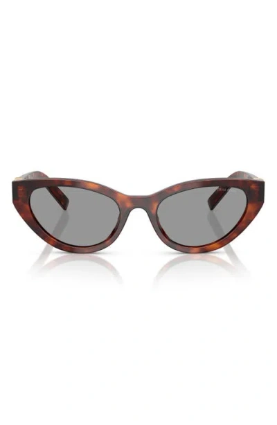 Miu Miu Tortoiseshell-effect Cat-eye Sunglasses In Brown