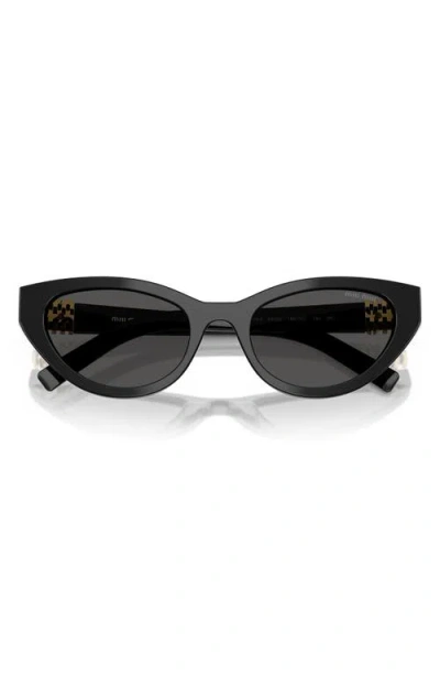 Miu Miu 54mm Butterfly Sunglasses In Black