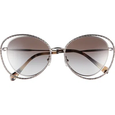 Miu Miu 54mm Butterfly Sunglasses In Brown