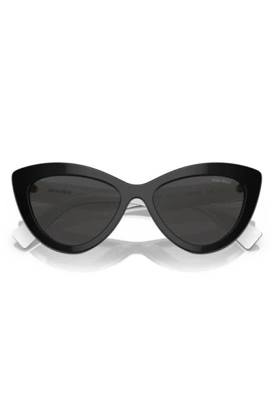 Miu Miu 54mm Cat Eye Sunglasses In Black