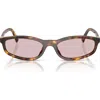 Miu Miu 54mm Irregular Sunglasses In Gray