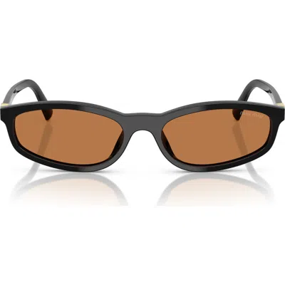 Miu Miu 54mm Irregular Sunglasses In Orange