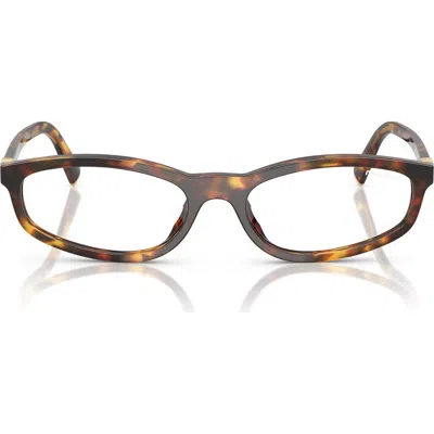 Miu Miu Womens Brown Mu 01zv Oval-frame Acetate Eyeglasses In Transparent