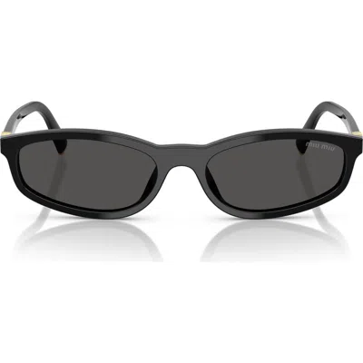 Miu Miu 54mm Irregular Sunglasses In Purple