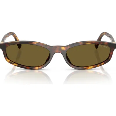 Miu Miu 54mm Irregular Sunglasses In White