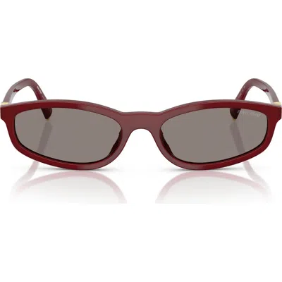 Miu Miu Bordeaux Opalescente Acetate Sunglasses In Burgundy